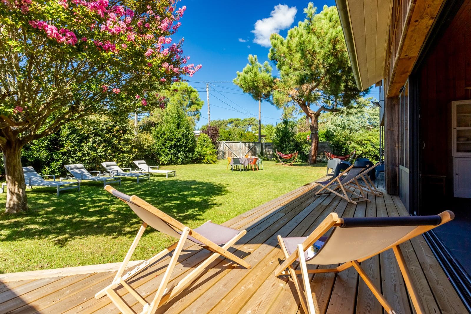 The villa’s garden and terraces
